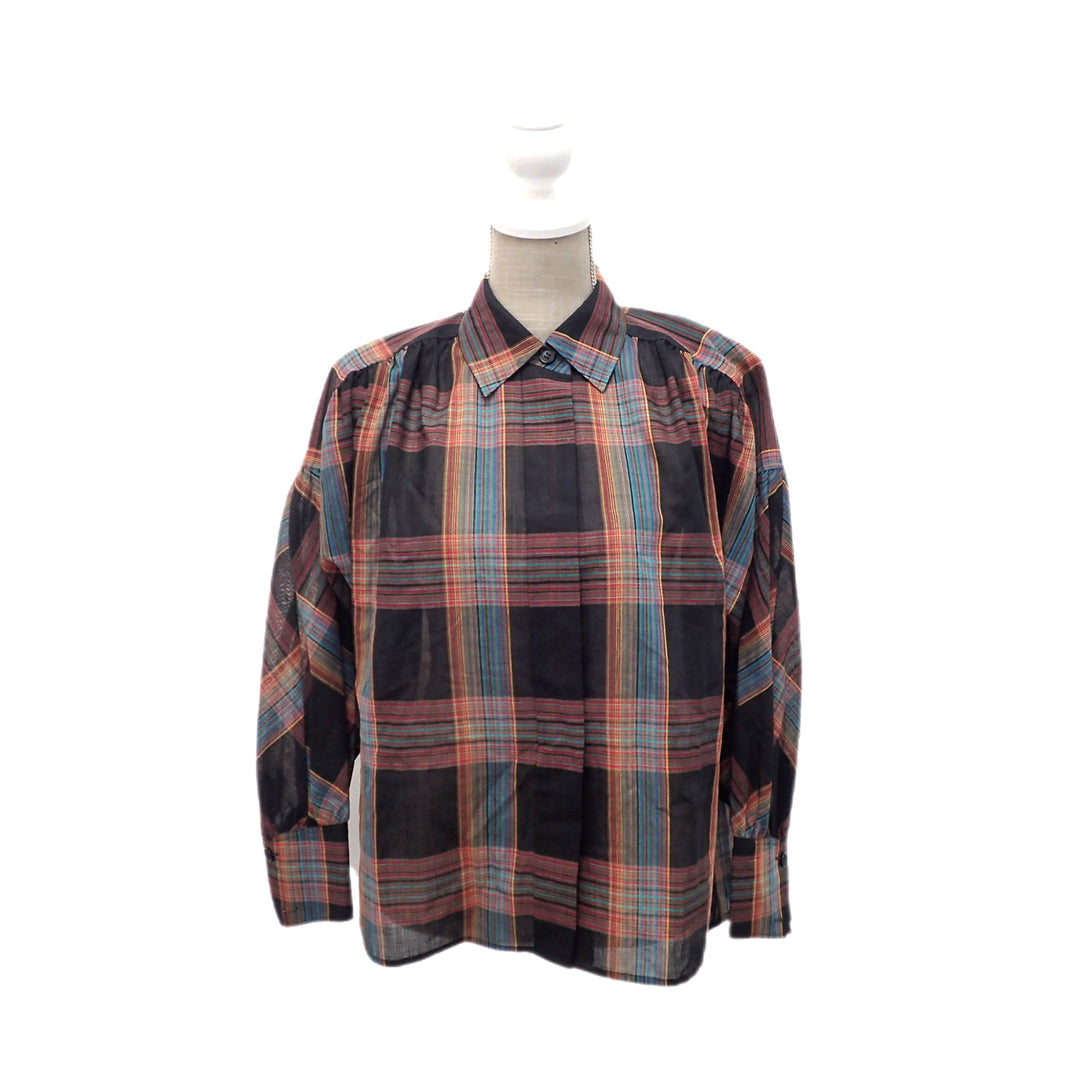 * Yves Saint Laurent 입생로랑 체크 셔츠 블라우스