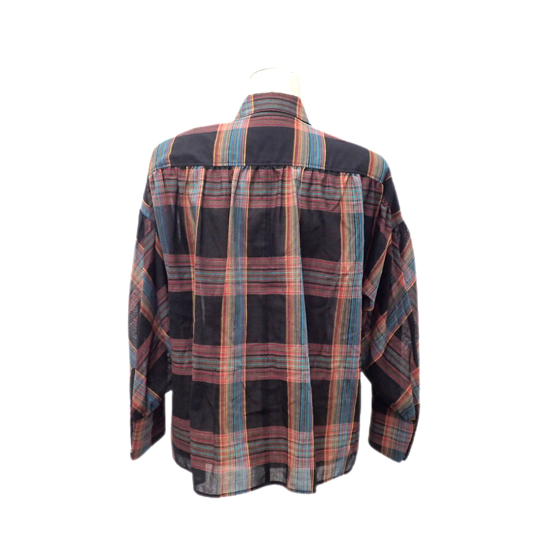 * Yves Saint Laurent 입생로랑 체크 셔츠 블라우스