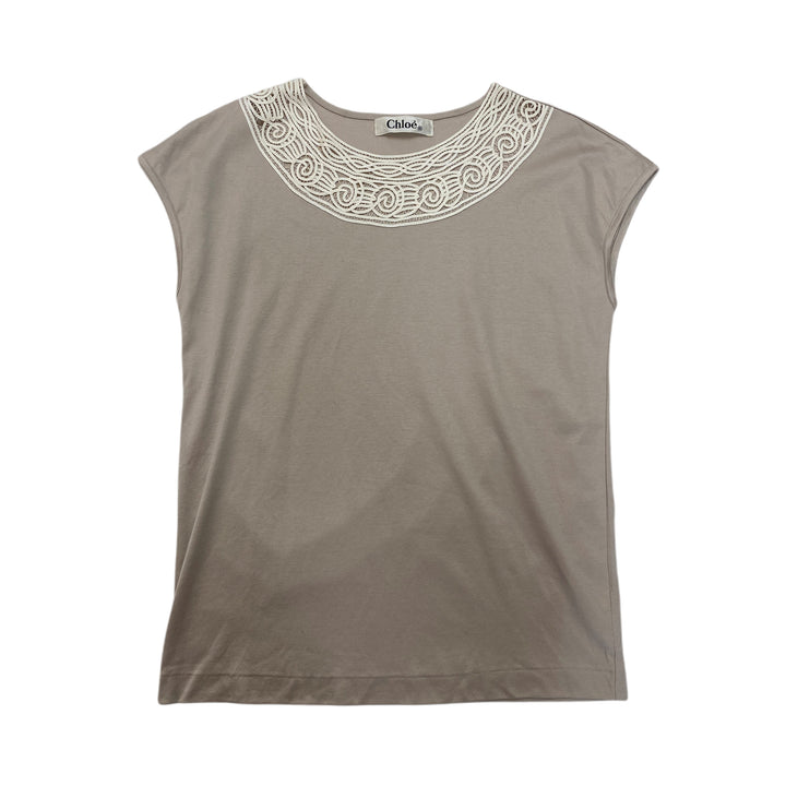 Chloe Chloe Cutsaw 레이스 민소매