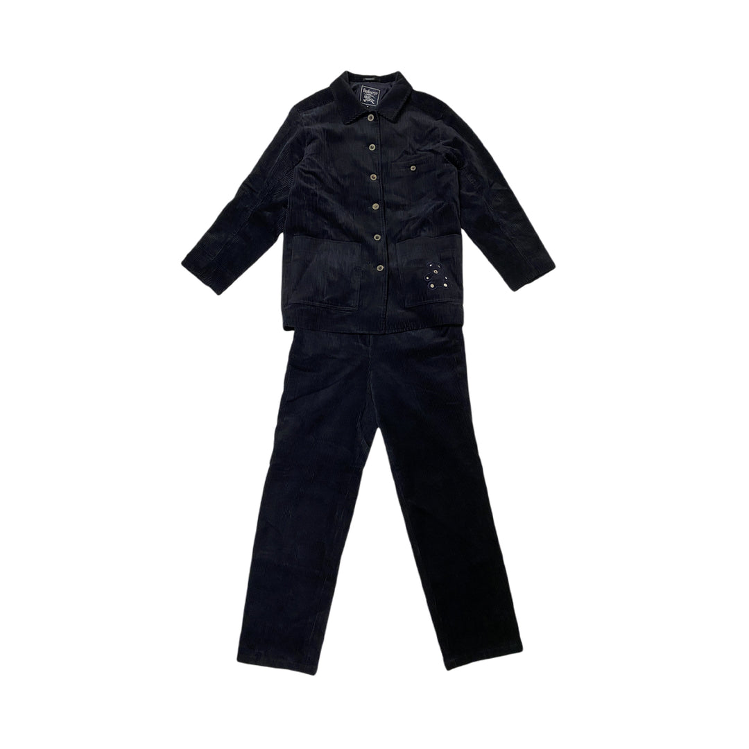 * 버버리의 바브리어 셋업 3 피스 세트 자켓 바지 치마 코듀로이 베어 베어