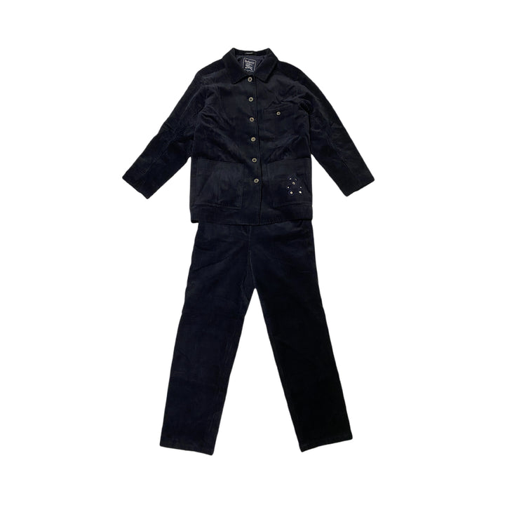 * 버버리의 바브리어 셋업 3 피스 세트 자켓 바지 치마 코듀로이 베어 베어