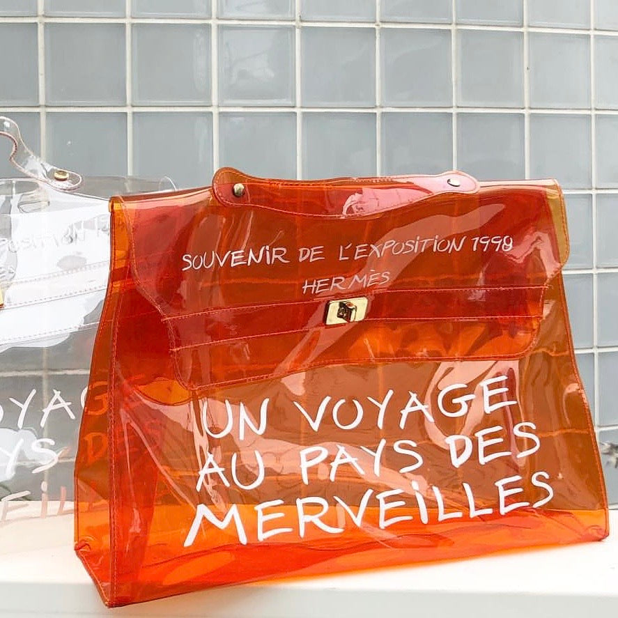 *HERMES エルメス ビニールケリー ハンドバッグ
