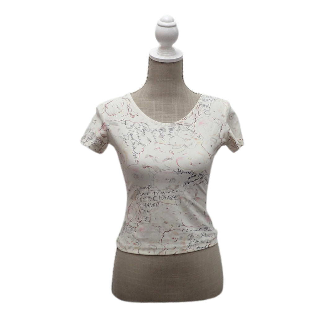 CHANEL 香奈儿 山茶花图案T恤