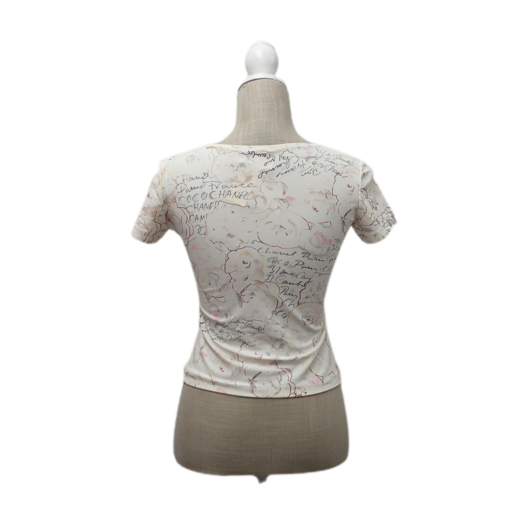 CHANEL 香奈儿 山茶花图案T恤