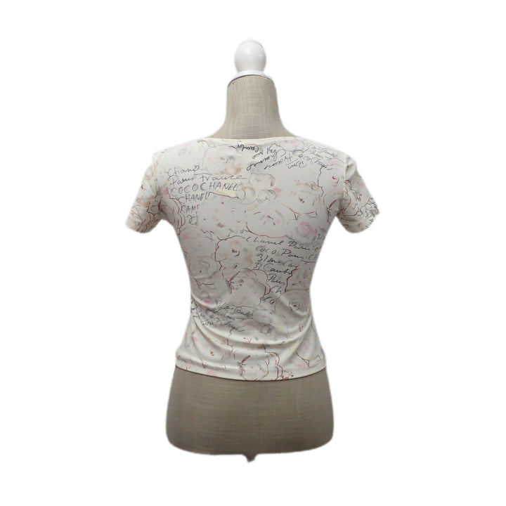 CHANEL 香奈儿 山茶花图案T恤