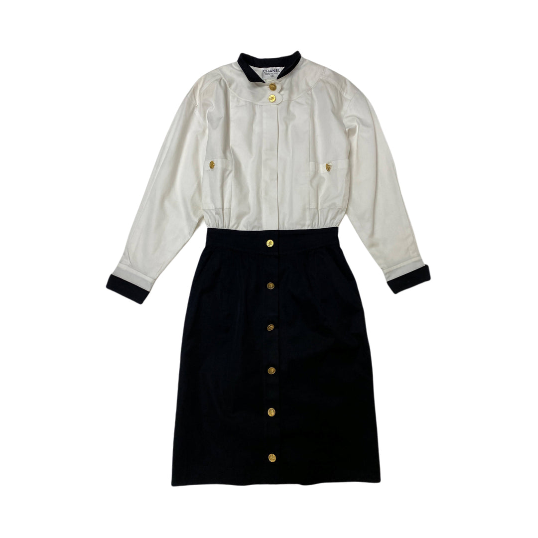 Chanel Chanel One Piece Bicolor衣领Cocomark Coco