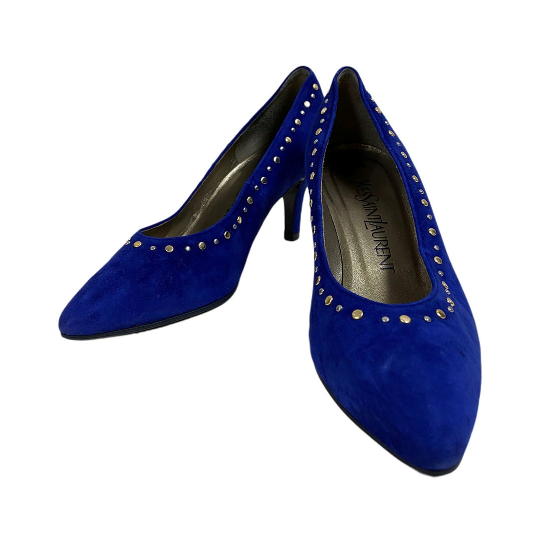 * Yves Saint Laurent Ives Sun Laurent Pumps 신발 스터드 하이힐 YSL