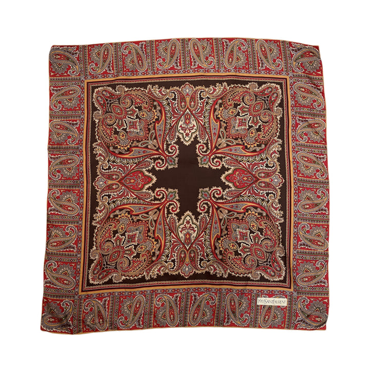 Yves Saint Laurent Ives Sun Laurent Scarf Paisley.