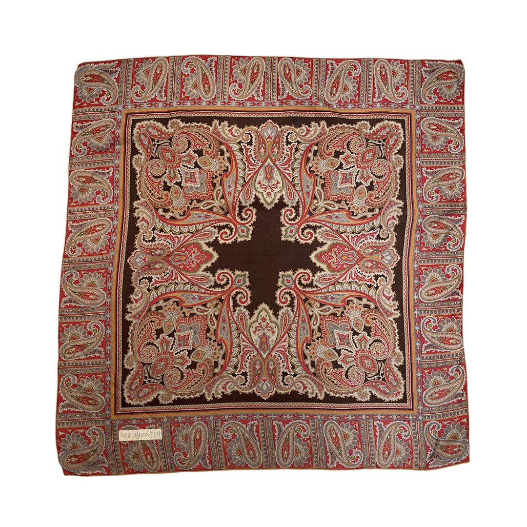Yves Saint Laurent Ives Sun Laurent Scarf Paisley.