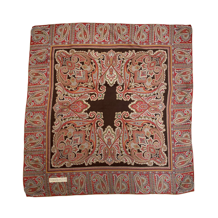 Yves Saint Laurent Ives Sun Laurent Scarf Paisley.