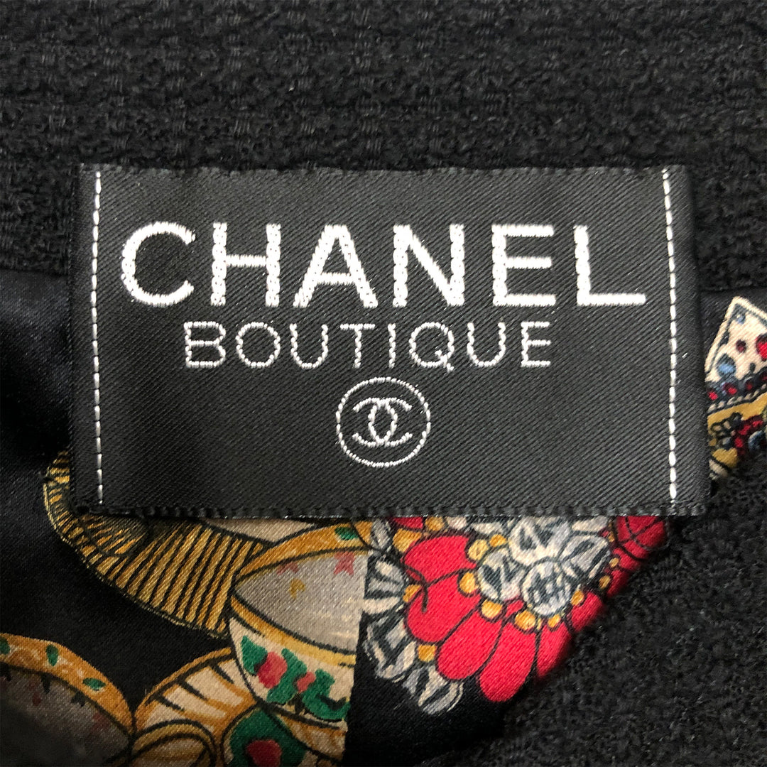 *CHANEL Jacket Blouse 2 Points Set Tweed Coco Mark 26509