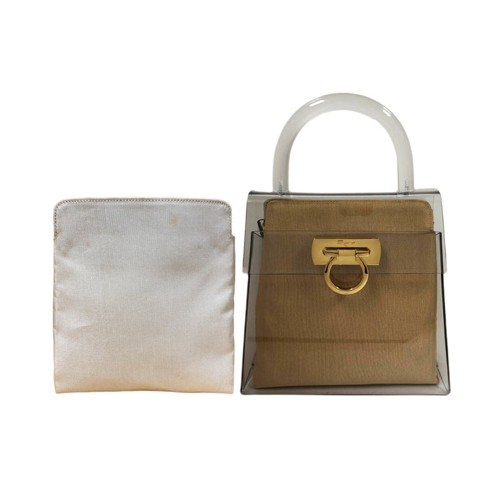 *Salvatore Ferragamo サルバトーレフェラガモ ハンドバッグ ガンチーニ クリアバッグ