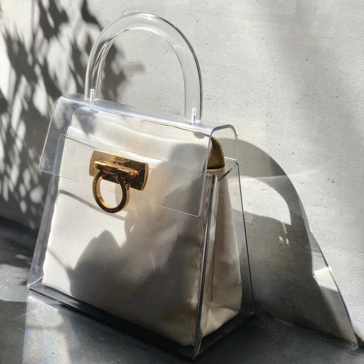 *Salvatore Ferragamo サルバトーレフェラガモ ハンドバッグ ガンチーニ クリアバッグ