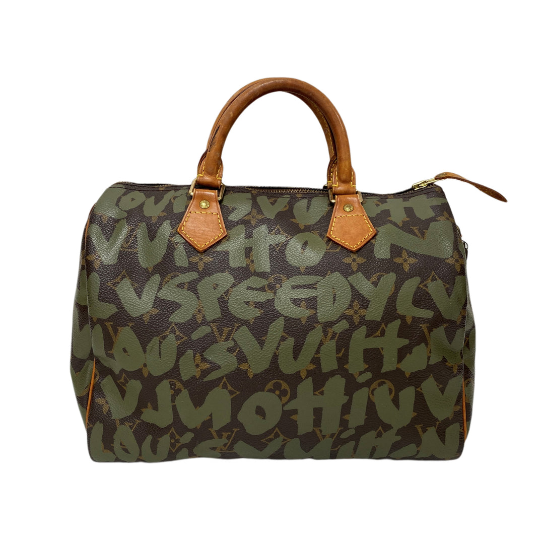 *Louis Vuitton Louis Vuitton TH0051 2001 Monogram Graffiti Speedy 30 M92194 Boston Bag Minoboston