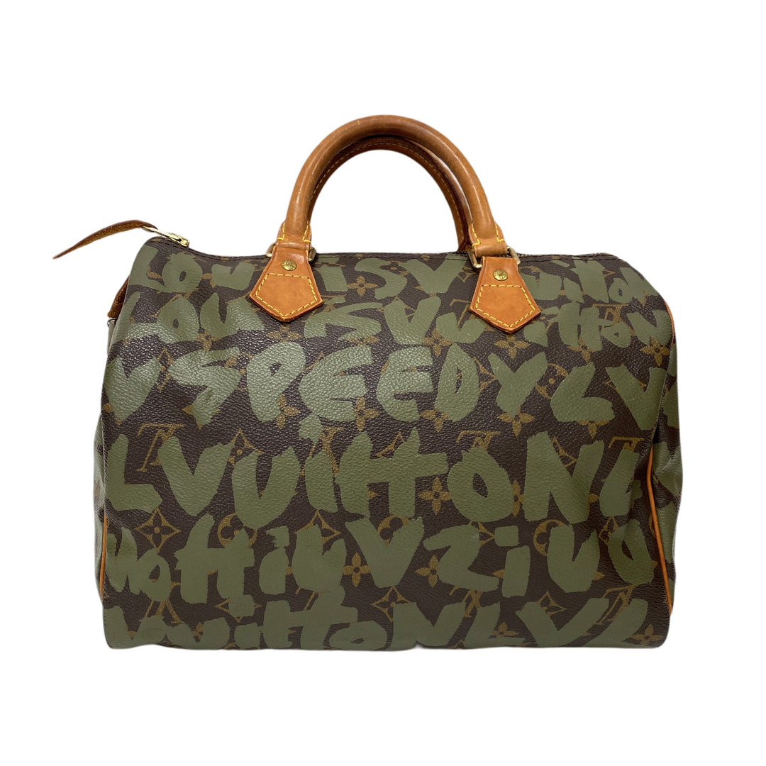 *Louis Vuitton Louis Vuitton TH0051 2001 Monogram Graffiti Speedy 30 M92194 Boston Bag Minoboston
