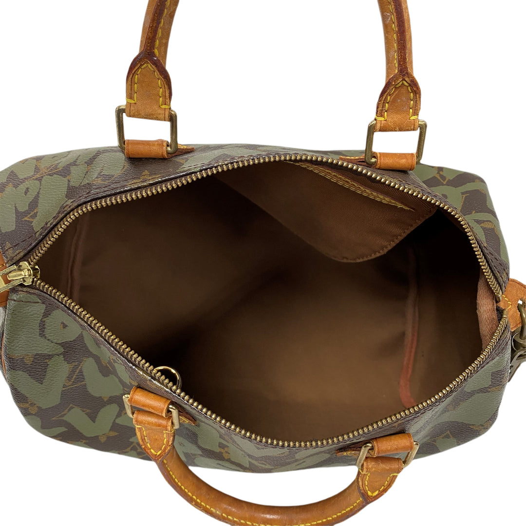 *Louis Vuitton Louis Vuitton TH0051 2001 Monogram Graffiti Speedy 30 M92194 Boston Bag Minoboston