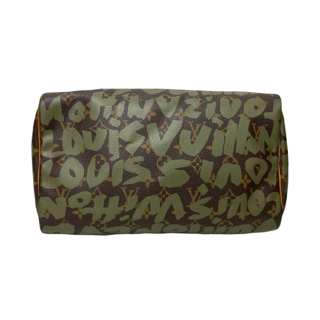 *Louis Vuitton Louis Vuitton TH0051 2001 Monogram Graffiti Speedy 30 M92194 Boston Bag Minoboston