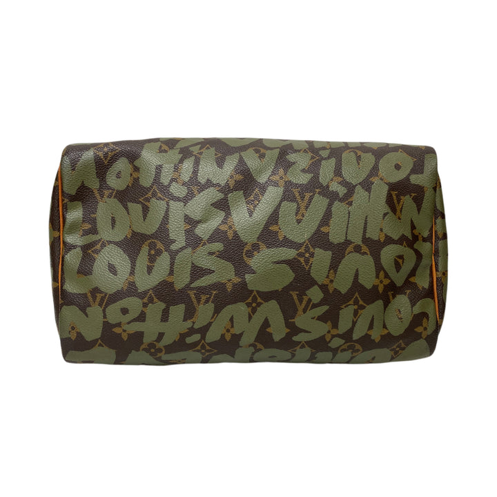 *Louis Vuitton Louis Vuitton TH0051 2001 Monogram Graffiti Speedy 30 M92194 Boston Bag Minoboston