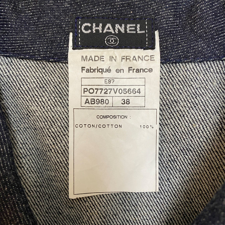 *Chanel Chanel最好的PO7727V05664牛仔可可按钮