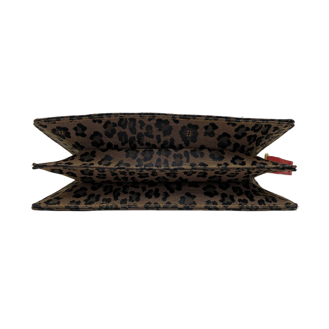 *Fendi Fendi 숄더백 표범 표범 인쇄