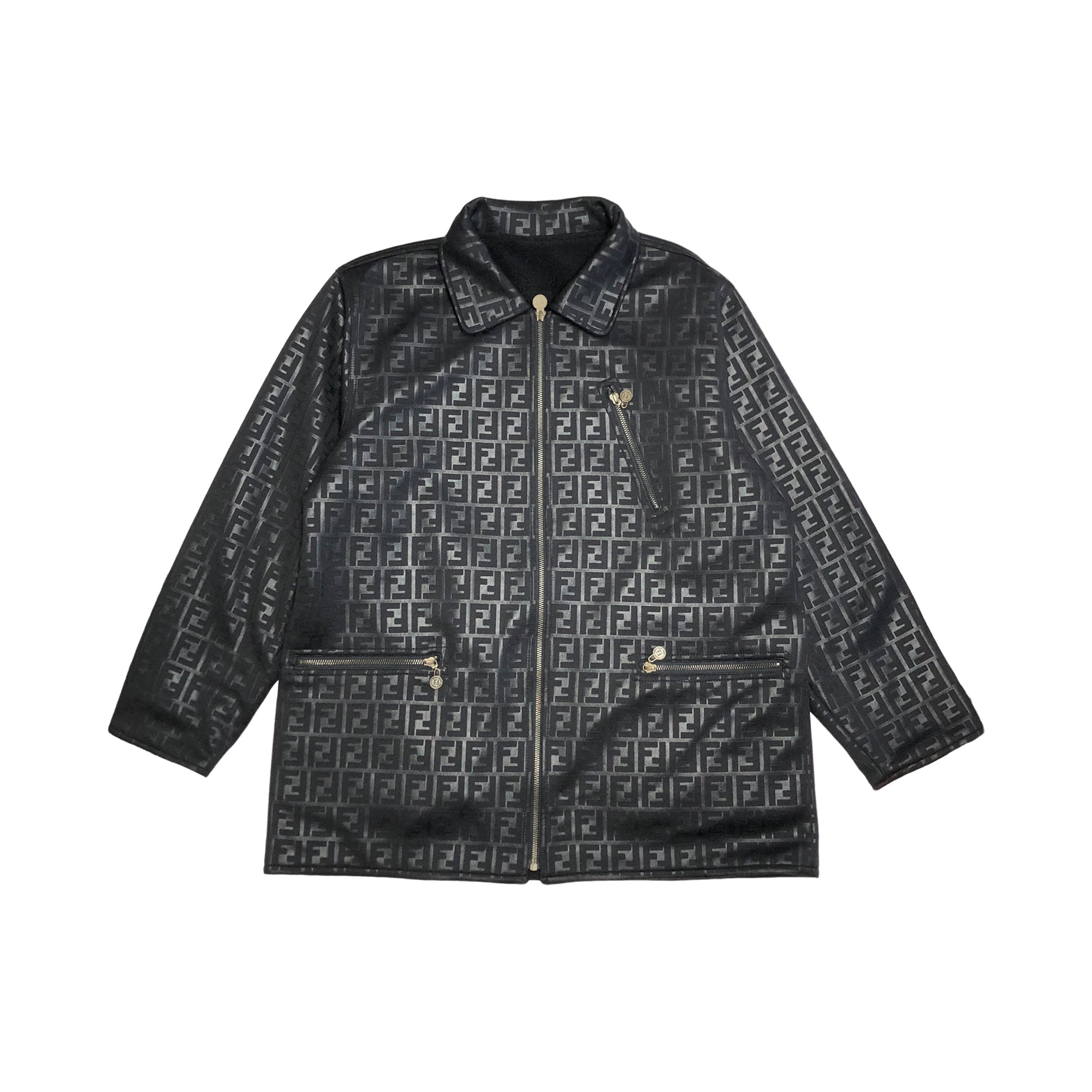 FENDI JEANS Fendi Jeans Zucca Monogram reversible jacket