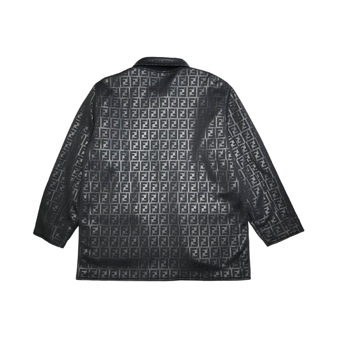 *Fendi牛仔裤Fendi Jeans Zukka图案会标可逆夹克