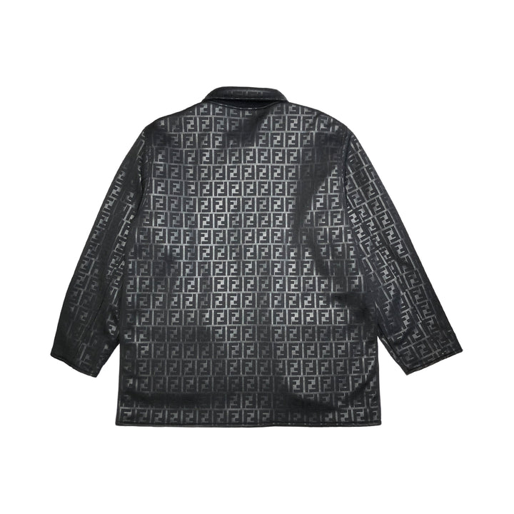 *Fendi牛仔裤Fendi Jeans Zukka图案会标可逆夹克