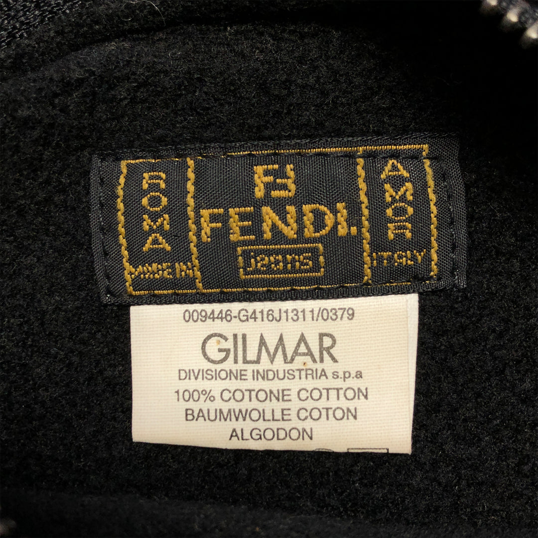 *Fendi牛仔裤Fendi Jeans Zukka图案会标可逆夹克