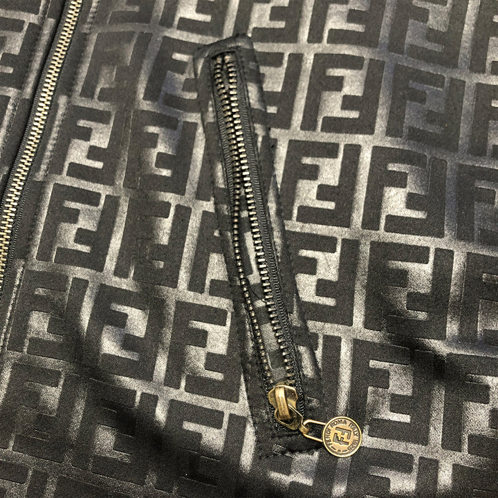 *Fendi牛仔裤Fendi Jeans Zukka图案会标可逆夹克
