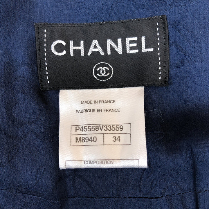 *CHANEL シャネル P45558 ツイード ノースリーブ キャミソール ドレス ワンピース P38356V