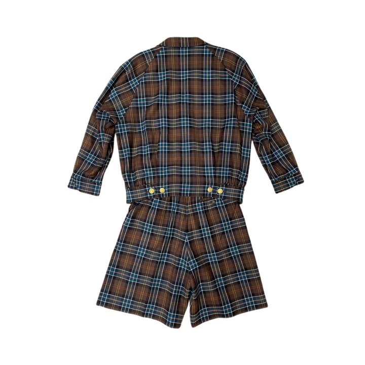 * 버버리 버버리 설치 3 조각 세트 자켓 바지 절반 바지 체크