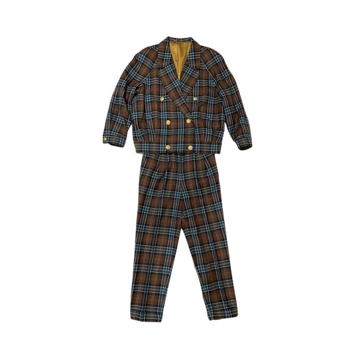 * 버버리 버버리 설치 3 조각 세트 자켓 바지 절반 바지 체크