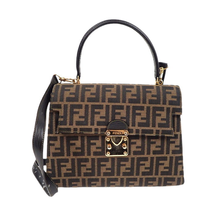 *FENDI フェンディ ズッカ柄 モノグラム ハンドバッグ