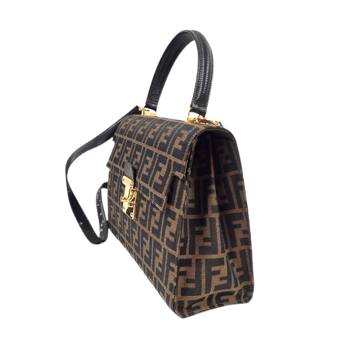 *FENDI フェンディ ズッカ柄 モノグラム ハンドバッグ