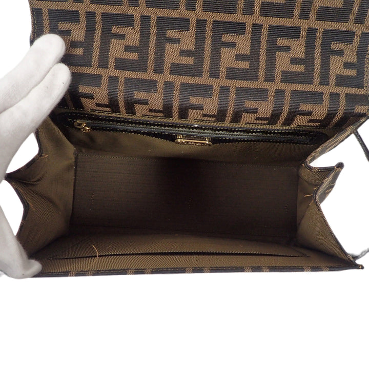 *FENDI フェンディ ズッカ柄 モノグラム ハンドバッグ