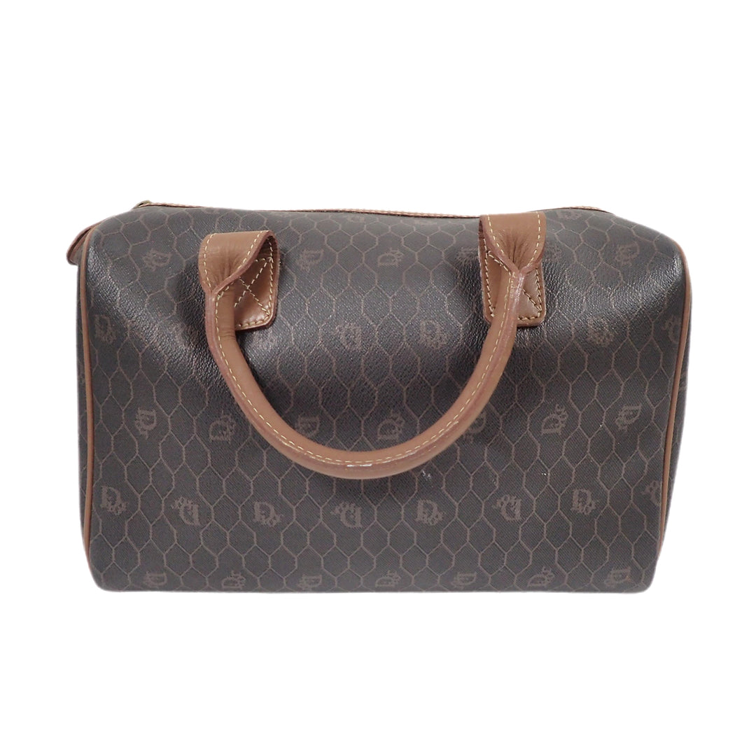 *ChristianDior クリスチャンディオール ハニカム柄 ハンドバッグ ミニボストン