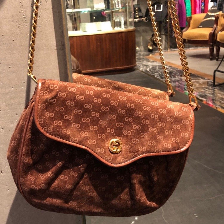 GUCCI Micro GG Chain Shoulder Bag