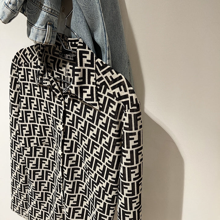 *FENDI フェンディ ズッカ柄 モノグラム シャツブラウス