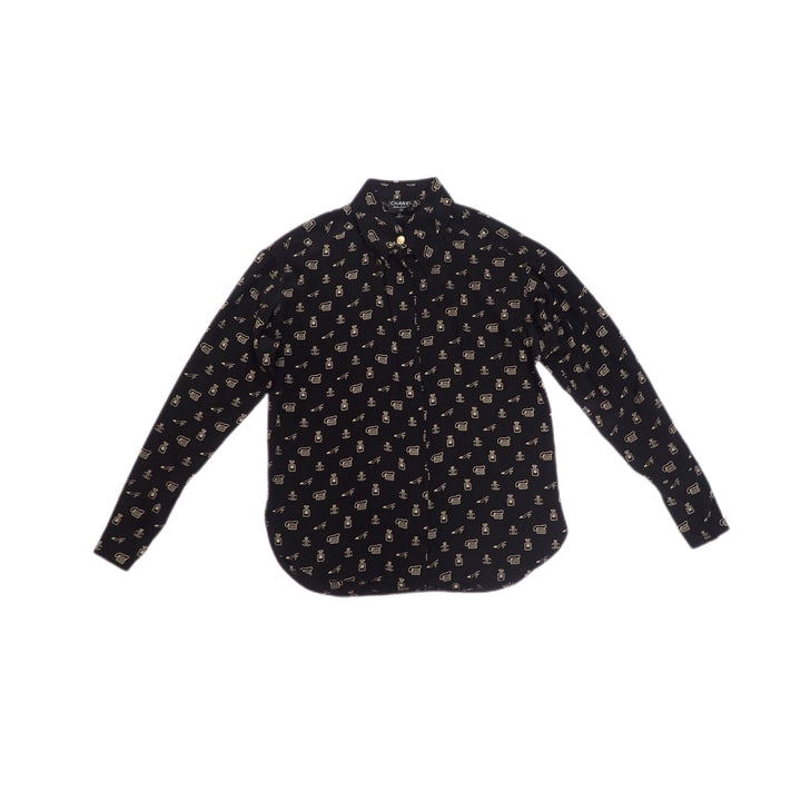 *CHANEL シャネル シャツブラウス アイコン柄 P7623V