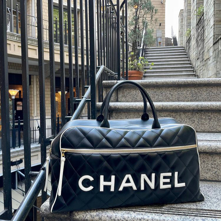 CHANEL Boston Bag Quilting Matelasse