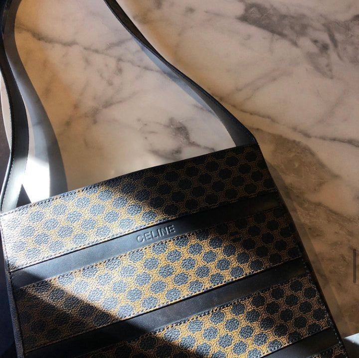 *Celine Celine Macadam图案Brazon Trionf肩带