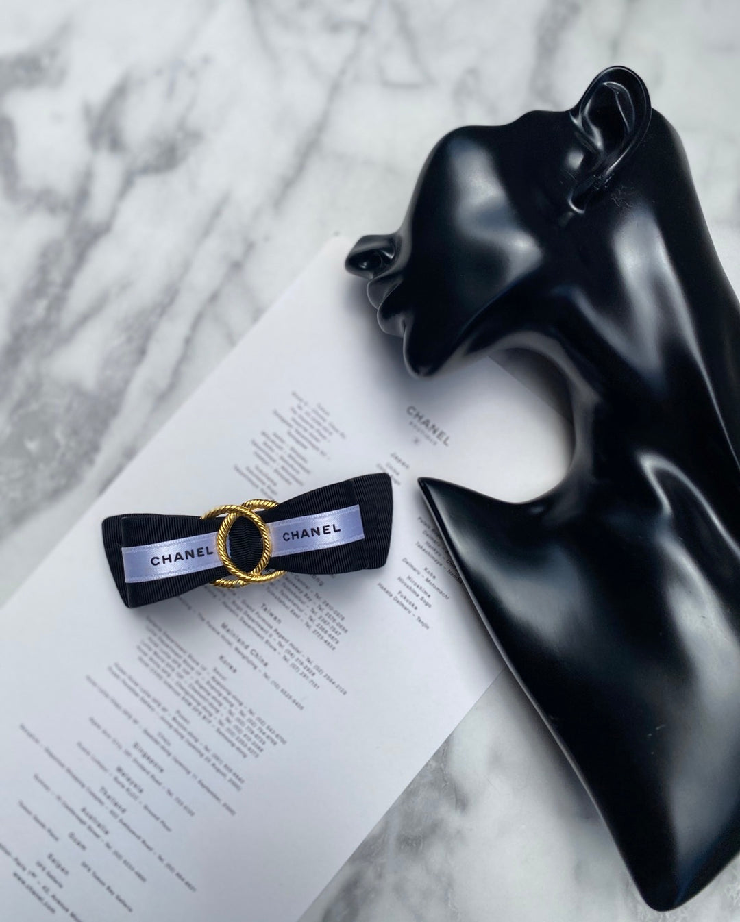 *Chanel Coco Mark Barrette 헤어 액세서리 P1171V