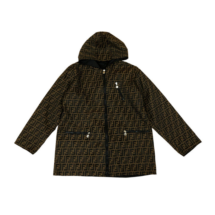 *Fendi Fendi Zukka模式字母图Blouson可逆