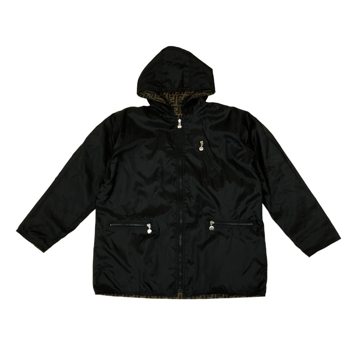*Fendi Fendi Zukka模式字母图Blouson可逆