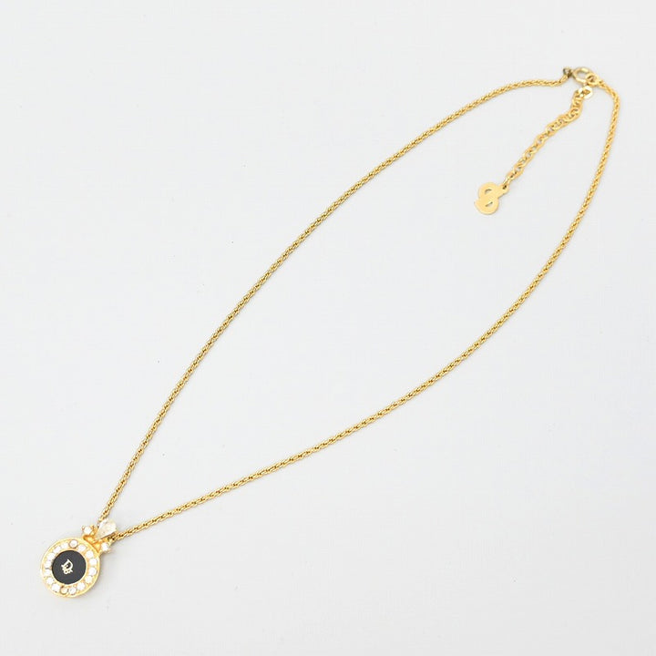 Christian Dior ネックレス ヴィンテージ サークル CDロゴ 80s