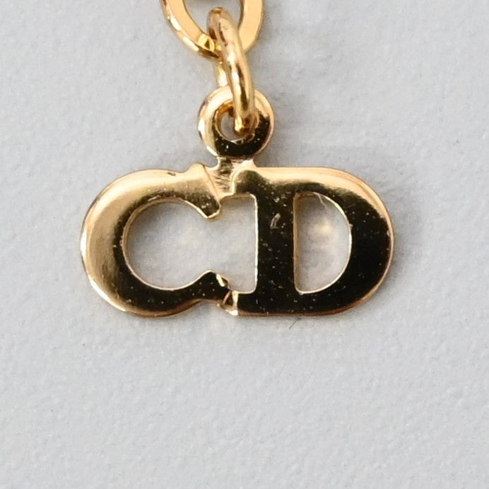 Christian Dior ネックレス オーバル CDロゴ 80s