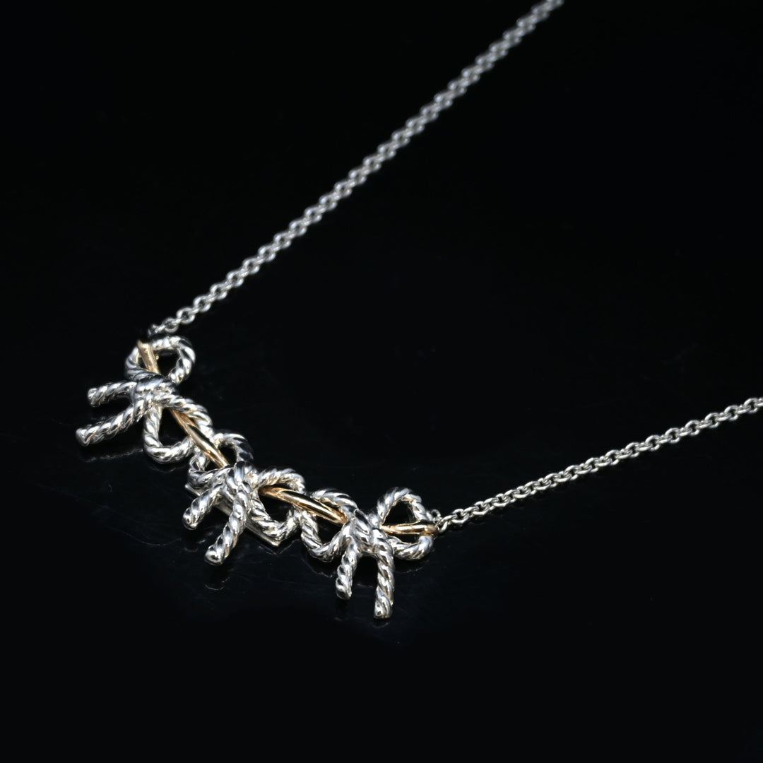TIFFANY&Co. ティファニー トリプルリボン ネックレス P43342V