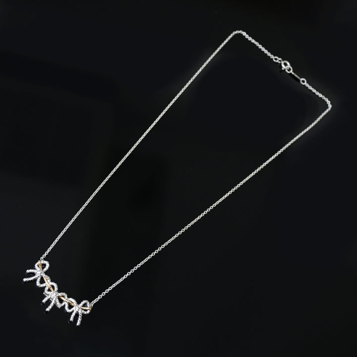 TIFFANY&Co. ティファニー トリプルリボン ネックレス P43342V