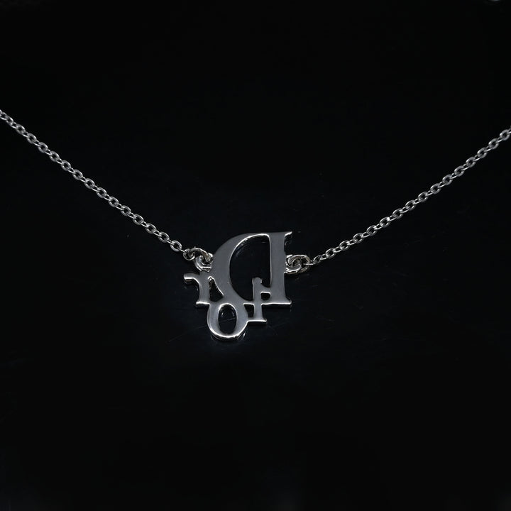 ChristianDior クリスチャンディオール ラインストーン トロッターロゴ ネックレス P43493V