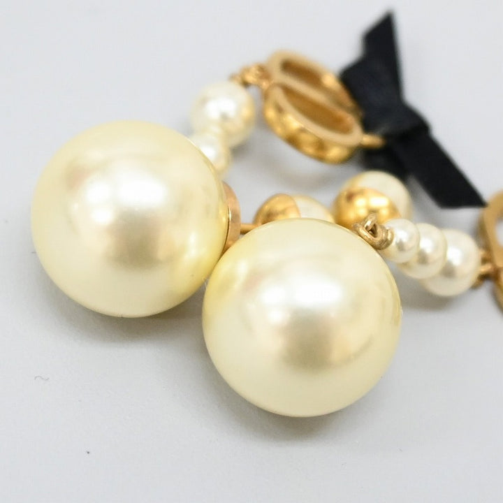 Dior earrings CD logo pearl